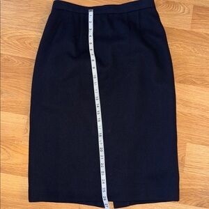 90’s EVC Lined Wool Navy Blue Worthington Women’s Size 8 Tall Pencil Skirt